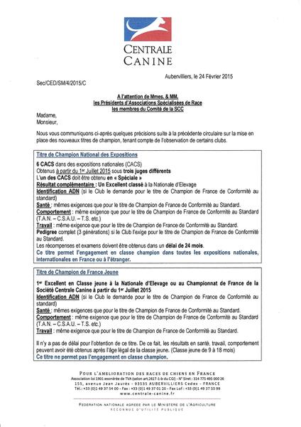 Nouvelles conditions pour l'obtention des titres de champions Nouvelles conditions pour l'obtention des titres de champions