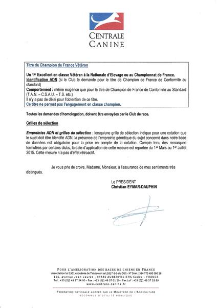 Nouvelles conditions pour l'obtention des titres de champions Nouvelles conditions pour l'obtention des titres de champions